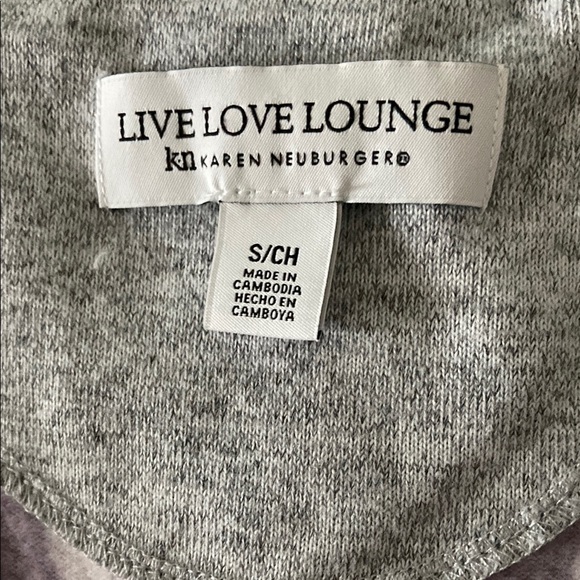 Live Love Lounge Karen Neuburger Purple & Gray Floral Cozy Tank Top Size Small - Picture 5 of 8